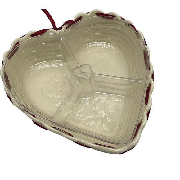 Longaberger Other - Longaberger Sweetest Heart Pottery Dish With Plastic Protector Mothers Day
